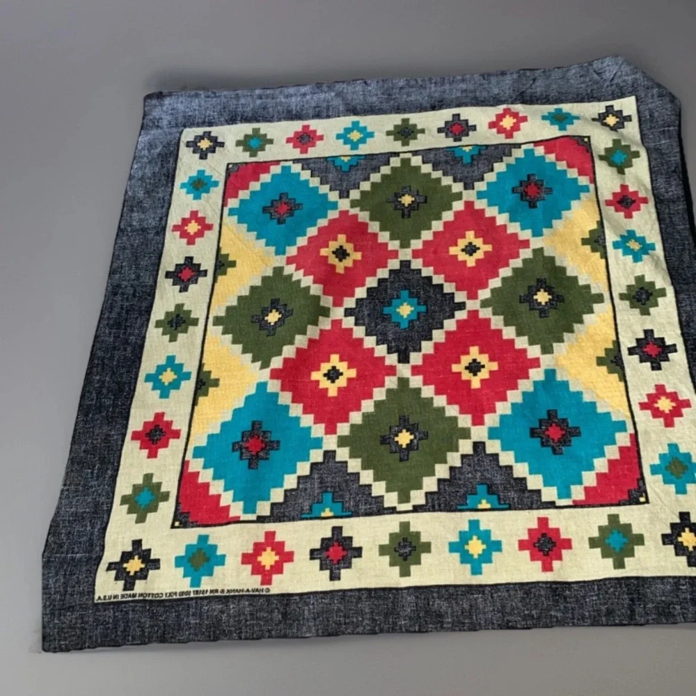 SOUTHWESTERN Bandanna Cotton, Poly USA Made‎ Vintage Multiple Colors